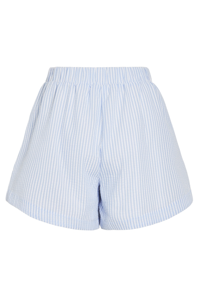 VICORALINA STRIPE LOOSE SHORTS/LN 14107217 SNOW WHITE/KENTUCKY